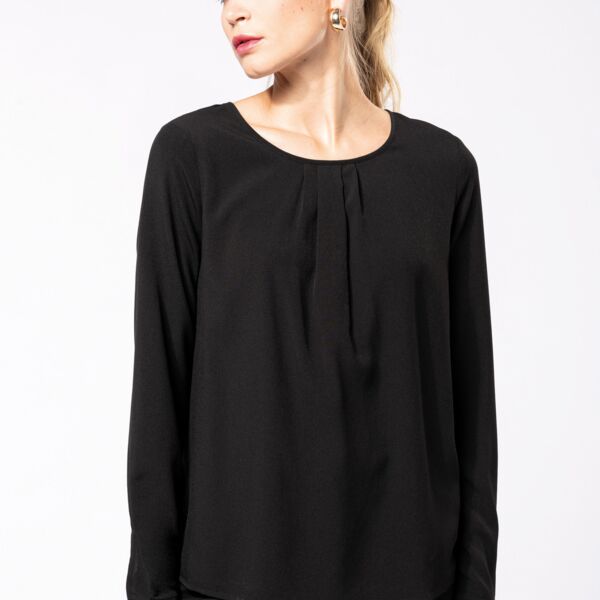 Crepe Silkkisen Ilmava Naisten Paita Thumbnail