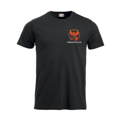 Fibromyalgia Miesten T-paita rintalogolla Thumbnail