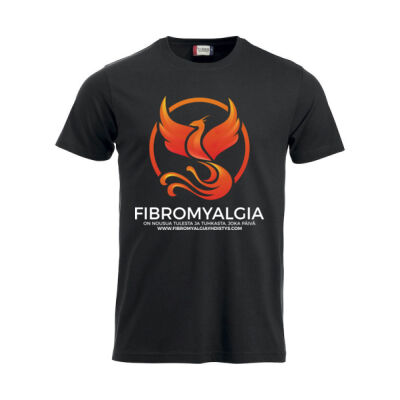 Fibromyalgia Miesten T-paita isolla logolla Thumbnail